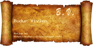 Budur Vivien névjegykártya